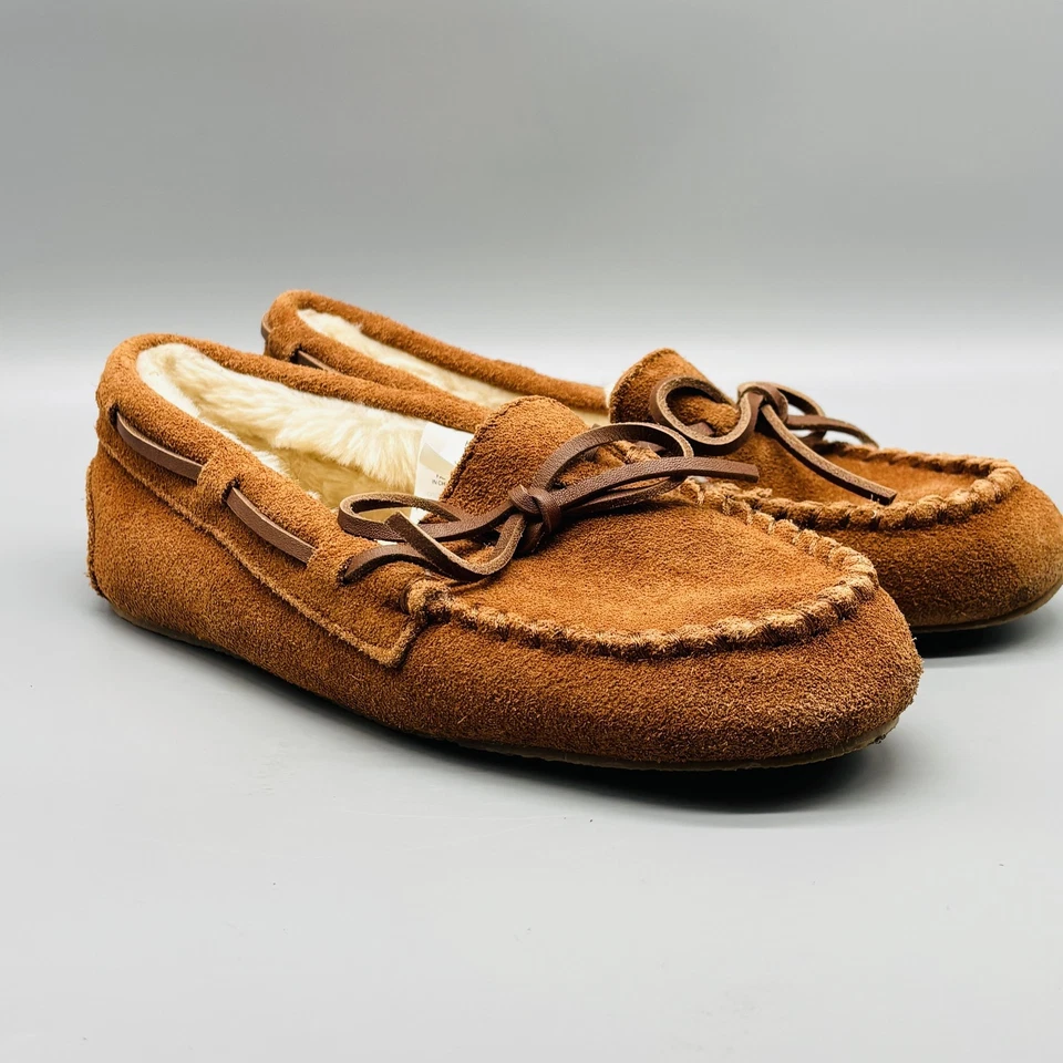 Zapatos Crewcuts Niños Niños 5 Marrón Gamuza Mocasín Zapatillas Sin Cordones Forradas de Piel Sintética Foto 2 de 4