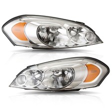 Chrome Housing Amber Corner Headlight Head Lamps For 06-16 Chevy Impala Limited Chrome Housing Amber Corner Headlight Head Lamps For 06-16 Chevy Impala Limited