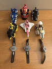 Mighty Morphin Power Rangers McDonalds Toys 1995 Set Of 6 And Watches Vintage