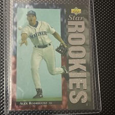 Upper Deck 1994 Star Rookie Alex Rodriguez RC Seattle Mariners #24 MLB Card. rookie card picture