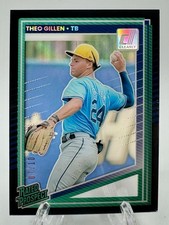2025 Panini Donruss - Theo Gillen #172 Clearly Black 07/10 SSP RC Rays