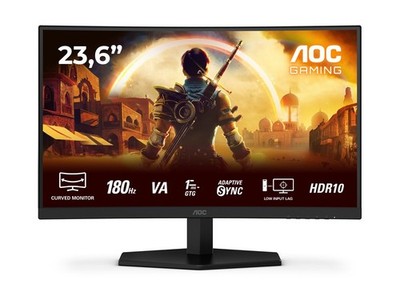 AOC C24G42E, Gaming-Monitor 59.9 cm (23.6 Zoll), schwarz (matt), FullHD, VA, Cur