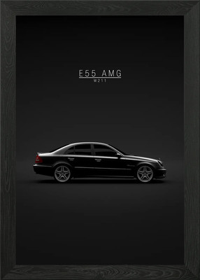 Gerahmtes Wandbild Poster Leinwanddruck Bild Mercedes-Benz (W211) E55 AMG Bj 2005