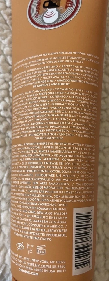 Limpiador exfoliante refrescante Origins Ginzing (tamaño completo 5 oz/150 ml) nuevo sin caja Foto 3 de 4