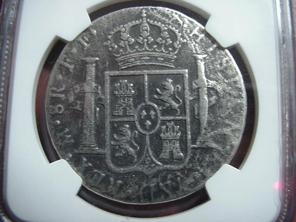 MEXICO 1781 MoFF 8 REALES PIECE OF EIGHT EL CAZADOR SHIPWRECK COIN NGC GENUINE - Image 4 of 4