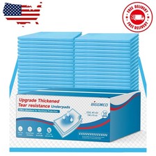 Tear-Resistant Incontinence Bed Pads 40'' x 36'', 50 Count, with 130 Gram ...