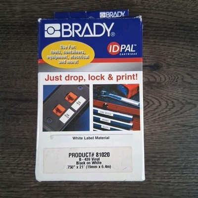 BRADY IDPAL LABEL CARTRIDGE P/N: 81020 3/4'' 21FT B-439 Vinyl