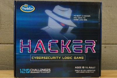 Hacker Cybersecurity Logic Boardgame Thinkfun 120 Challenges 10 - Adult Complete