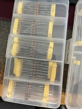 miscellaneous lot of resisters and diodes along with other vintage electronics