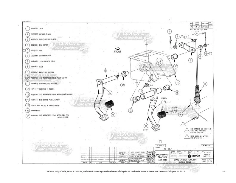Dodge B 1985 1986 furgoneta chasis y tren motriz manual de montaje B150 B250 B350 tracción trasera Foto 4 de 4