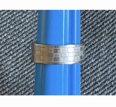 Ti Titan Größe S Silber Grob Ring Gitter Design