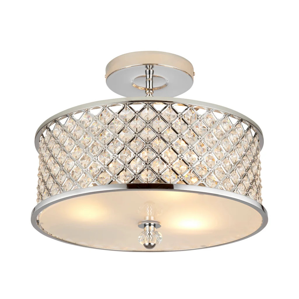 Ceiling Light Silver Hudson 3 Polished Chrome Endon HUDSON-3CH