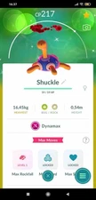 Pokemon Shiny Dynamax Shuckle (Tr.a.d.e 20k stardust or P.T.C  80k stardust)