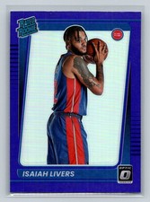 2021 Donruss Optic #177 Isaiah Livers  Purple Prizm RR,RC Detroit Pistons