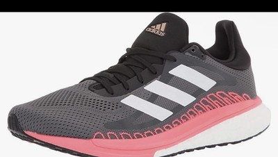 Adidas Solar Glide ST 3 FV7252 Black Red Running Shoes Sneakers Womens Sz 9