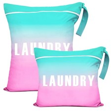 2 Pcs Large Travel Laundry Bags - Waterproof Wet Dry Bags for Gym Clothes, Sw...