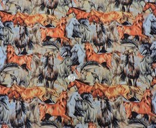 100% Cotton - David Textiles -Galloping Horse...