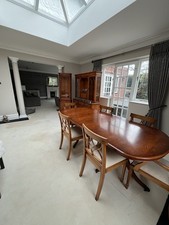 Dining Room Table 6 Chairs 2 Carvers. Display Cabinet and Corner  Unit.