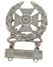 Original Post WWII US Army German ASSMAN Carbine Qualification Badge Pin CA10