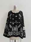 ⭕ 00s Vintage Labrat Bandana Knit sweater  punk shirt black means leather jacket — photo 2