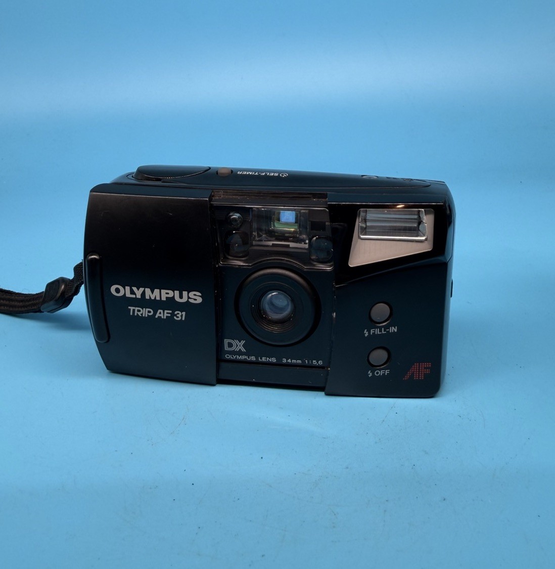 Olympus Trip AF 31 Compact 35mm Point and Shoot Film Camera, Black - Tested