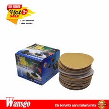 New 6" NO-Hole 320 Grit DiscsHook Loop Pads Sanding Disc Flocking 100 Pack