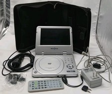 Insignia Portable 7" DVD Player Model I-PD720 Remote, Car Adapter, Case, READ