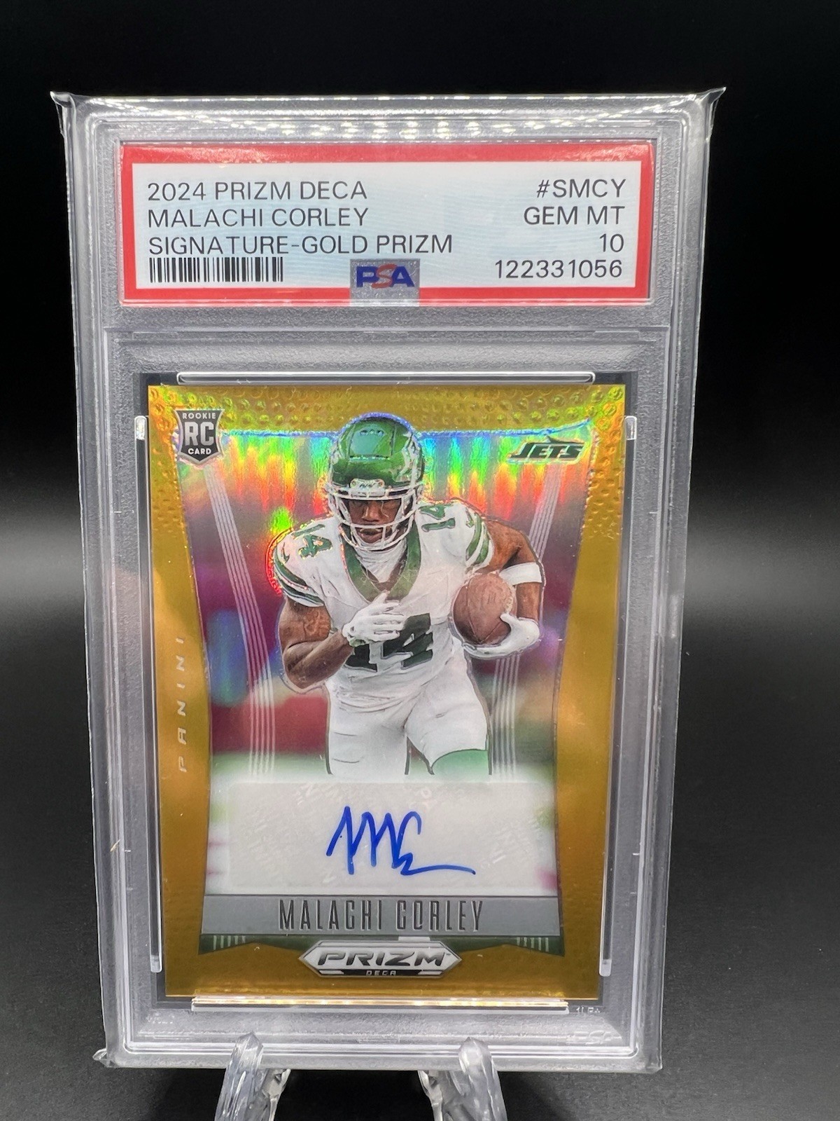 2024 Prizm Deca Malachi Corley Gold Auto /10 PSA 10 POP 1! RC