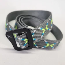 X Web Belt 32 34 36 38 Lashing Strap Goose Buckle Adjustable Gray Blue Yellow
