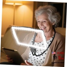 Large 10X Magnifying Glass with Light, Hands Free Magnifying 10.6 x 7.8in Black