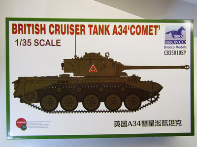 Bronco Models 1:35 Scale British Cruiser Tank A34 Çomet model kit CB35010SP Used