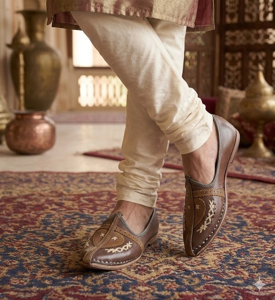 Shoes Indian Men Wedding Leather Handmade Jutties Mojaries Khussa Flat US 7/8
