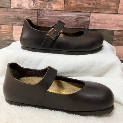 Birkenstock Mantova Flat Strap Shoes Dark Brown Narrow Size 35 JP