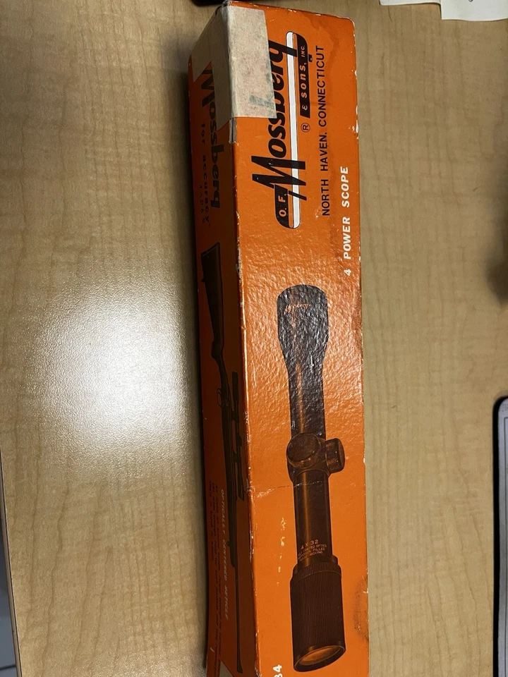 Mira telescópica eléctrica vintage MOSSBERG modelo 84 4 solo caja Foto 3 de 4