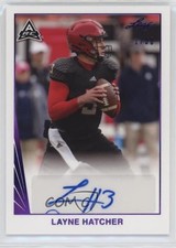 2021 Leaf Memories 1990 Base Purple Spectrum 1/30 Layne Hatcher #BA-LH1 Auto 2s2