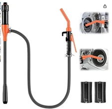 Electric Fuel Transfer Pump Powered, 3GPM Portable Fluid Transfer Siphon Pump wi