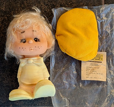 Vintage Rubber Boy Doll Toy Blonde Hair Removable Ha Soviet Era USSR