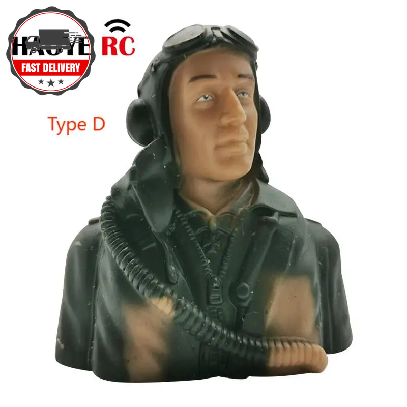 Haoye 1 Pc 1/6 1/5 Scale Civil Pilots Figures with Hat Toy Model for RC Plane Ac