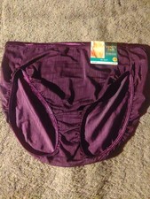 Size 8 Vanity Fair Hi-Cut Nylon Panties "Illumination" Purple