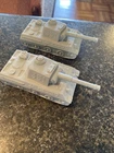 Marx Desert Fox German Tanks 351 Light Gray Set Of 2