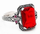 4CT Fire Garnet 925 Solid Sterling Silver Filigree Ring Jewelry Sz 6 PC12-3 — photo 2