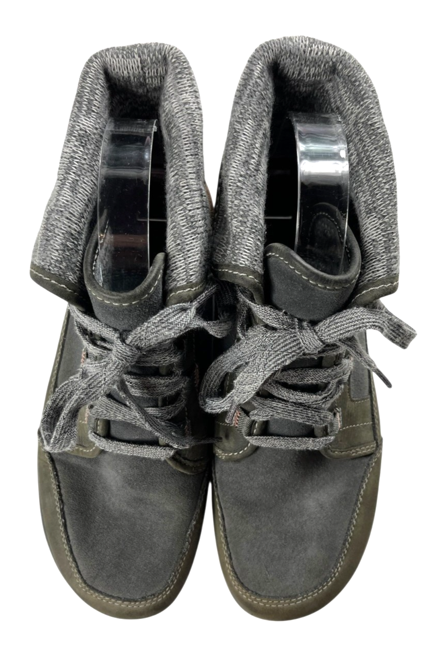 SAOLA Stivaletti Chaco donna grigio barbaro impermeabile pelle tomaia suola strappo taglia 8