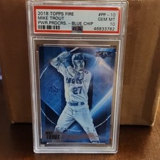 Topps 2018 Fire Power Producers Mike Trout #PP-10 Blue Chip PSA 10 Baseball