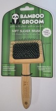 Bamboo Groom Soft Slicker Brush SM By Bamboo Groom