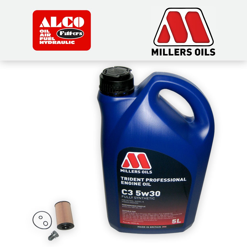 SERVICE KIT for VW GOLF MK6 1.6 TDI OIL FILTERS with 5w30 C3 OIL (2009-2012)