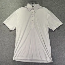 Collars & Co Dress Collar Polo Shirt Mens Small White Performance Stretch