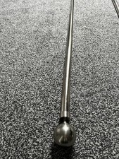 Dunhelm Extendable Eyelet Curtain Pole Size 122-244cm In Brushed Silver