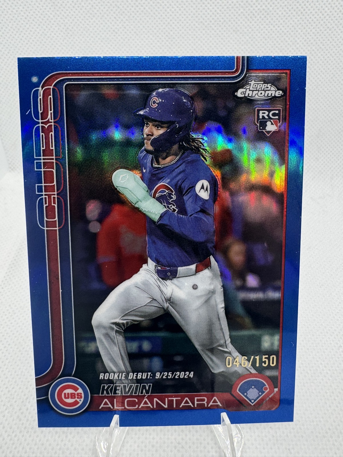 2025 Topps Chrome Update - Rookie Debut Kevin Alcantara Blue Refractor /150