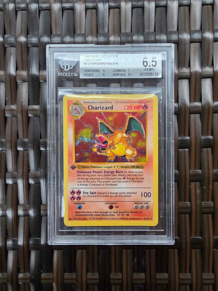 charizard 1999 pokemon card Base Set Crystal Series style setup or your main portfolio 1999 Pokemon Base 1st Edition