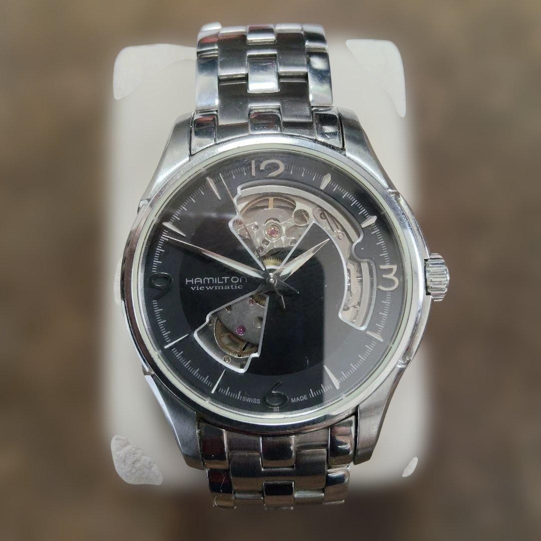 Hamilton Automatic Watch Black Skeleton Back Unis… - image 1